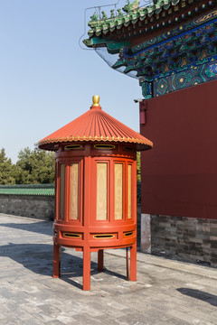 北京天坛木制仿古灯
