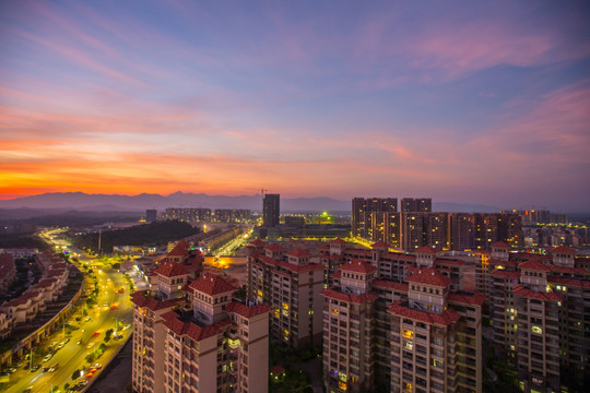 晚霞 夕阳红 晚景