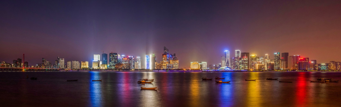 杭州钱江新城夜景 杭州夜景