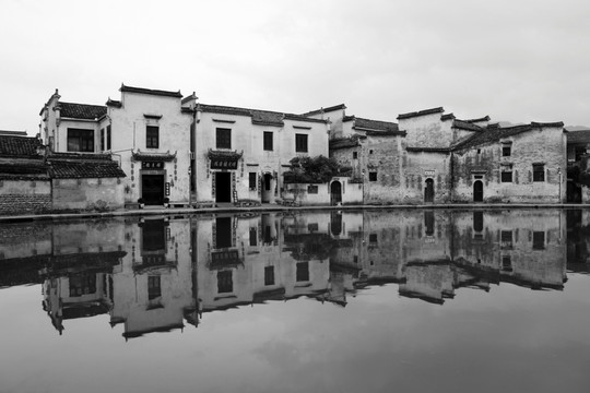 安徽古建筑 月沼老照片