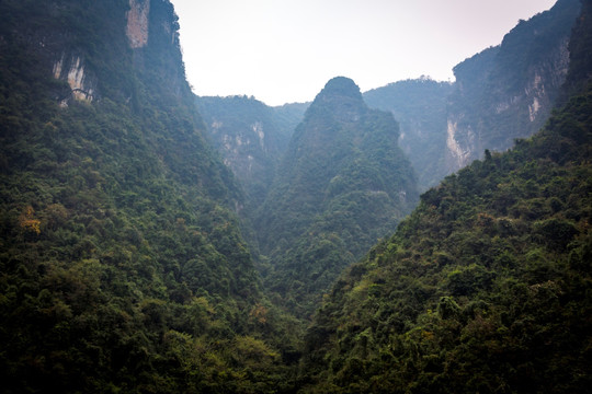 长江峡谷风光 远山 意境山水