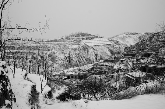 陕北乡村雪景