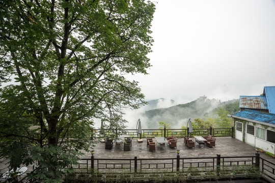 莫干山酒店观景台 