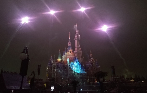 迪士尼夜景