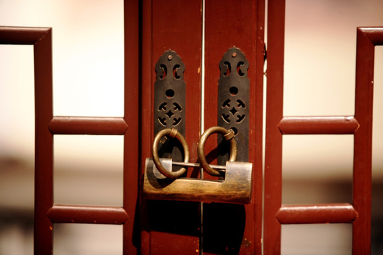 古代铜锁 门环 锁头