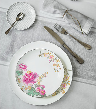 装饰 花卉 陶瓷 餐盘