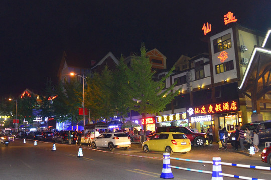 小镇夜色 武隆仙女山镇街景