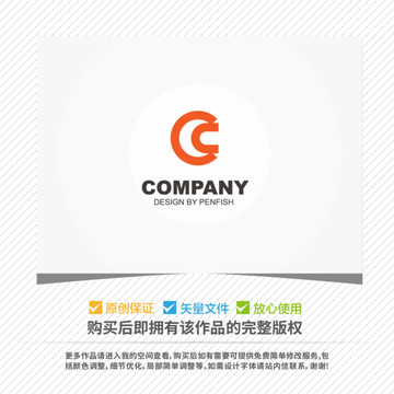 字母CC创意LOGO设计