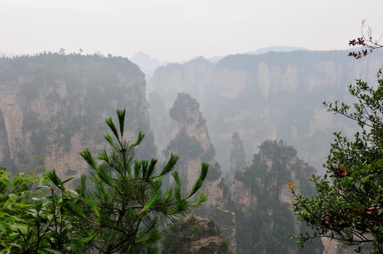 湖南省张家界风景山峰旅游景点