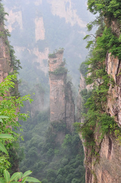 湖南省张家界风景山峰旅游景点