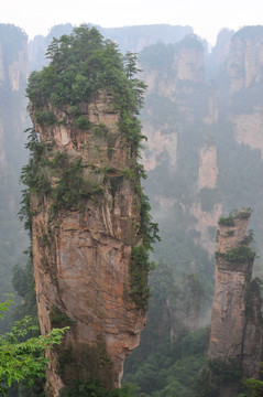 湖南省张家界风景山峰旅游景点