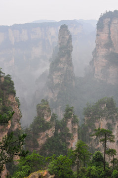 湖南省张家界风景山峰旅游景点