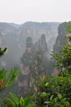湖南省张家界风景山峰旅游景点
