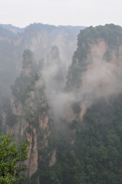 湖南省张家界风景山峰旅游景点