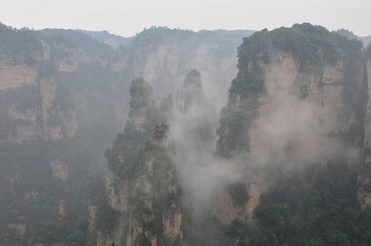 湖南省张家界风景山峰旅游景点