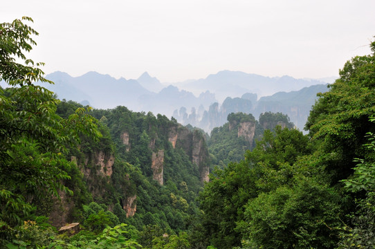 湖南省张家界风景山峰旅游景点