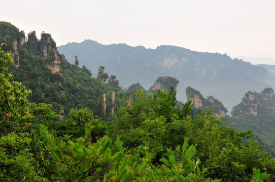 湖南省张家界风景山峰旅游景点