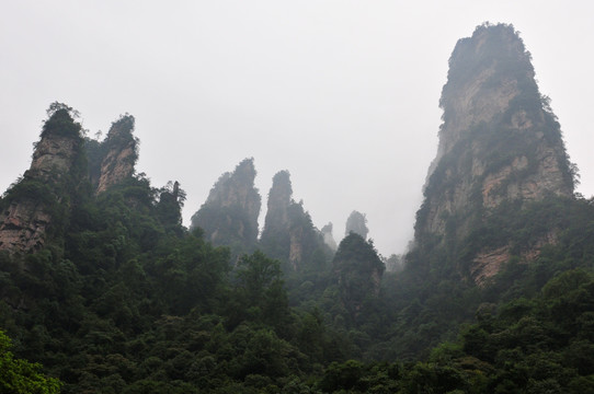 湖南省张家界风景山峰旅游景点