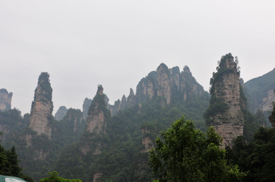 湖南省张家界风景山峰旅游景点