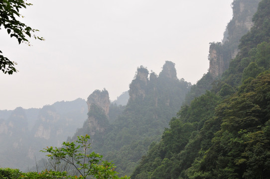 湖南省张家界风景山峰旅游景点