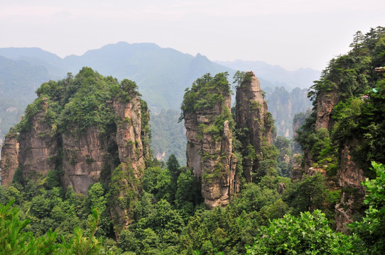 湖南省张家界风景山峰旅游景点