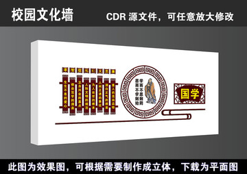 学校校园国学经典高清矢量文化墙