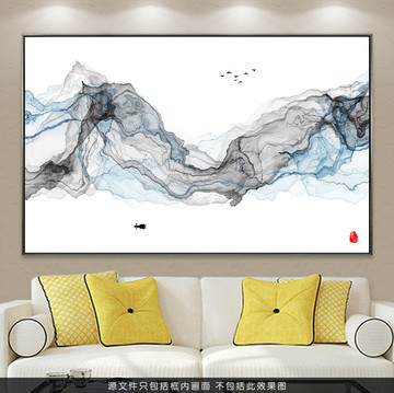 水墨山水 新中式意境水墨背景画