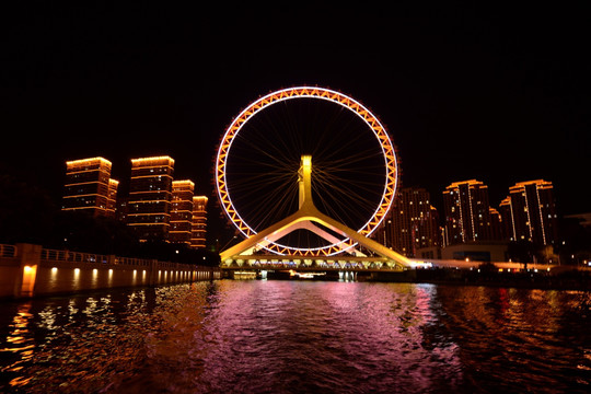 海河夜景天津之眼