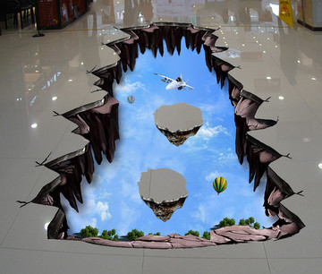 3D地板画云海