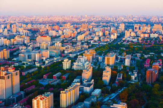 夕照北京城