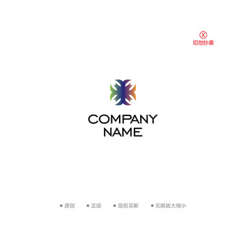 抽象花型时尚logo