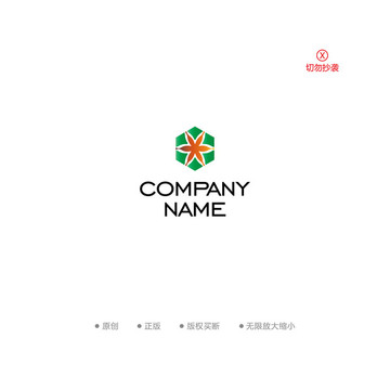 六边形花型时尚logo