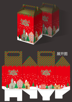 圣诞节包装礼物盒蛋糕盒西饼盒