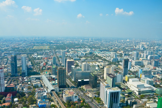 曼谷市区风景 曼谷鸟瞰