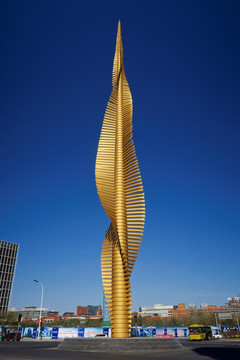 塘沽城市雕塑 自然金雕塑
