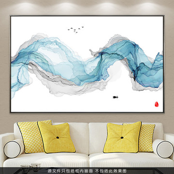 新中式抽象意境水墨画