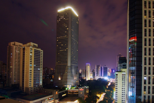 广州环市东路广东国际大厦夜景