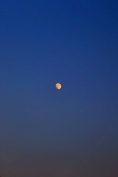 月亮 蓝天 背景