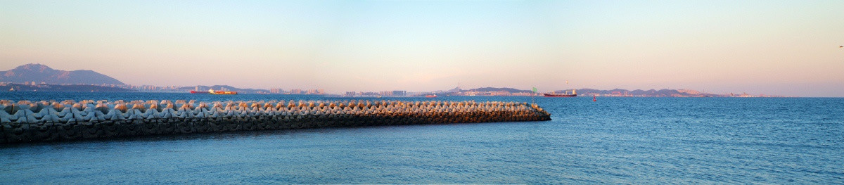东港海岸线全景图