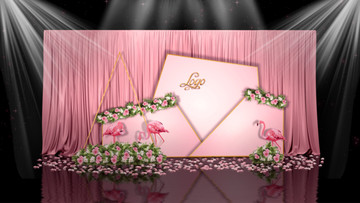 粉色火烈鸟婚礼