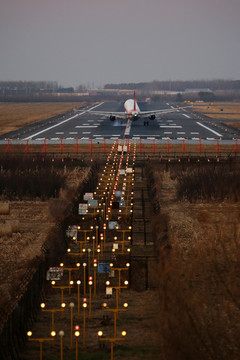 四川航空 飞机降落