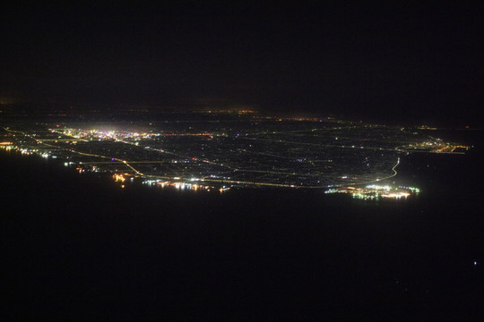 上海浦东 城市夜景 俯瞰