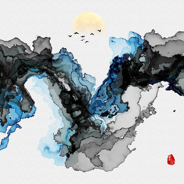 水墨画 禅境水墨画