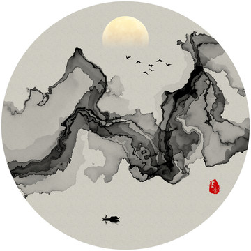 禅境水墨画
