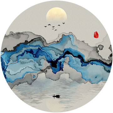 抽象意境水墨画 禅意水墨挂画