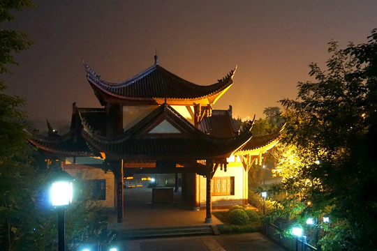 合川文峰塔公园 夜景