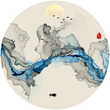 禅境水墨画