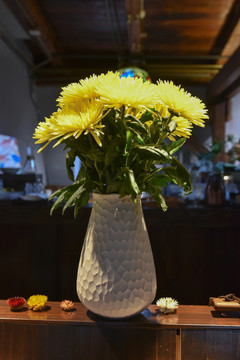 黄色菊花 插花