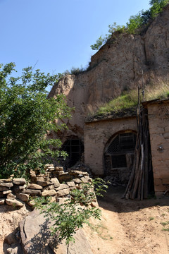 废弃的土窑洞 院落