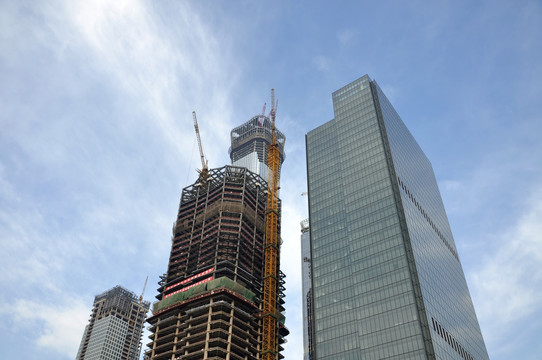 北京城市建设中的高楼